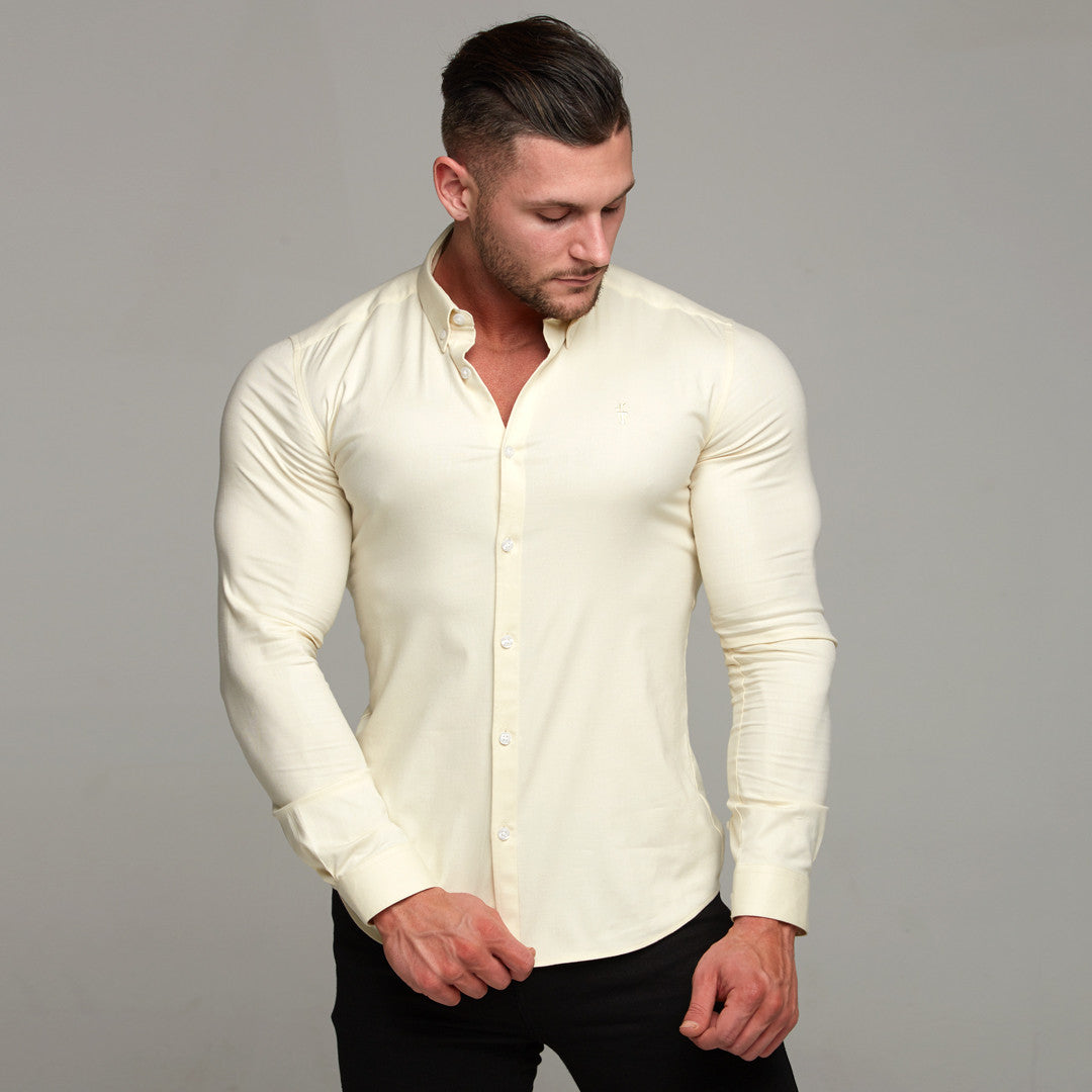 Father Sons Super Slim Stretch Classic Oxford Lemon - FS314